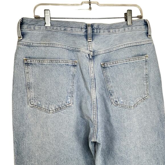 AGOLDE Pinch Waist High Rise Kick Jeans Size 31 12 90's Riptide Light Blue - Picture 8 of 12